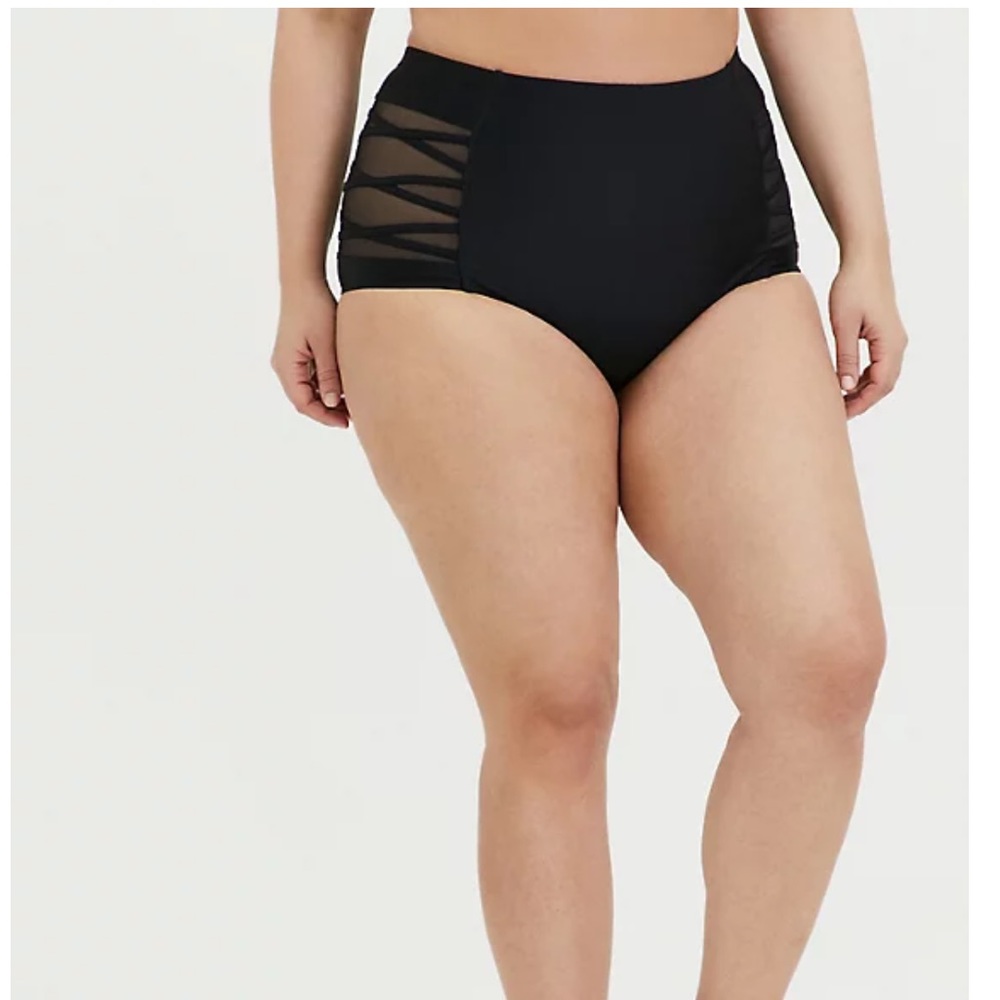 High Waisted Plus Size Swim Bottoms